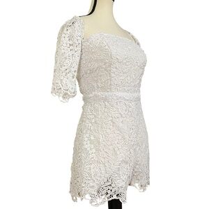 Guess White Lace Romper Bachelorette Party‎ Ceremony Romantic